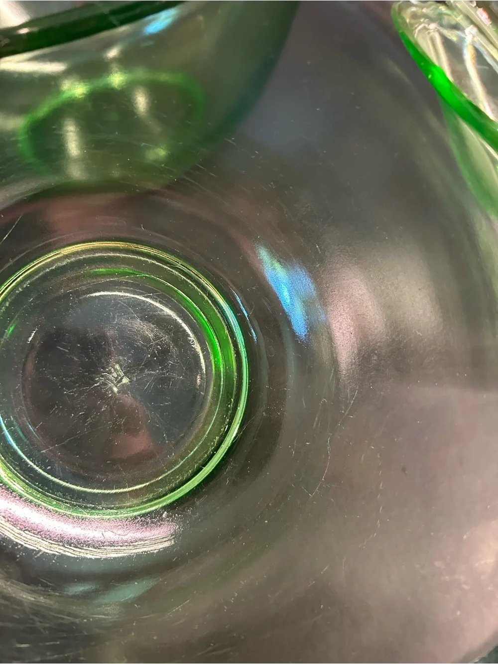 Hazel Atlas Uranium Green Depression Glass Mixing Bowls Set Of 3